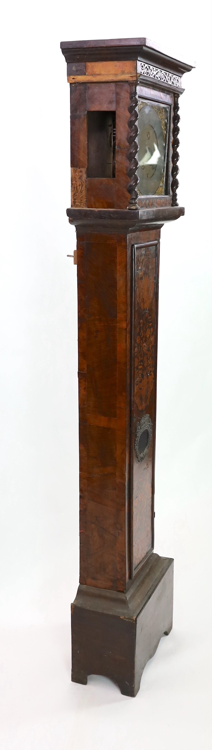 Thomas Dalston. A William and Mary walnut and marquetry eight day longcase clock, 44cm wide, 198cm high